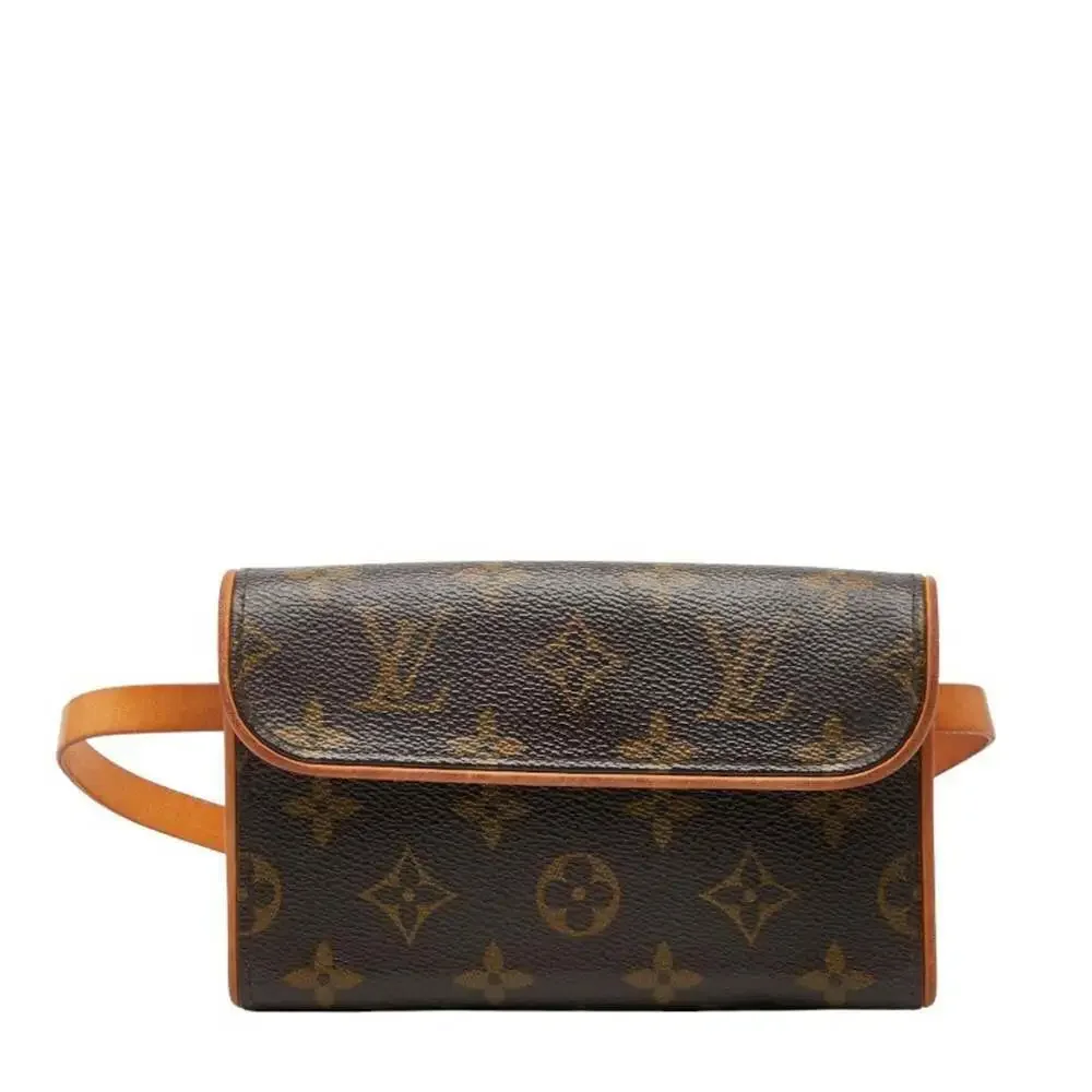LOUIS VUITTON Brown Monogram Leather Pochette Hobo Bag